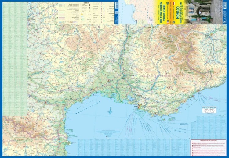 Monako i Lazurowe Wybrzeże. Mapa samochodowo-turystyczna wydawnictwa ITMB. Pierwsza strona