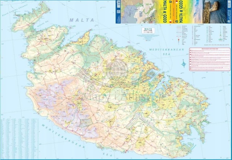 Malta i Gozo 1:30 000. Mapa samochodowo-turystyczna wydawnictwa ITMB. Pierwsza strona