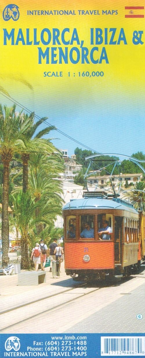 Majorka, Ibiza, Minorka. Mapa samochodowo-turystyczna. ITMB
