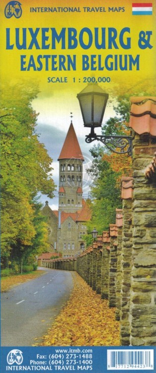 Luksemburg i zachodnia Belgia. Mapa samochodowo-turystyczna wydawnictwa ITMB. Okładka