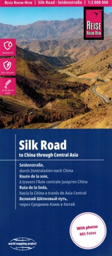 Jedwabny Szlak 1:2 000 000. Wodoodporna mapa samochodowo-turystyczna wydawnictwa Reise Know-How. Okładka