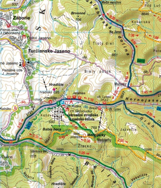 Wielka Fatra 1:50 000. Mapa turystyczna 5011 wydawnictwa Tatra Plan. Fragment 2