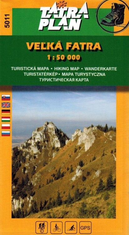 Wielka Fatra 1:50 000. Mapa turystyczna 5011 wydawnictwa Tatra Plan. Zasięg