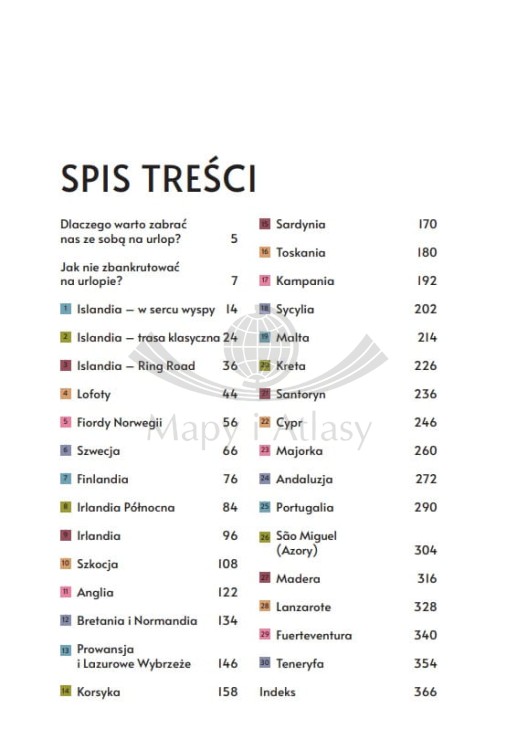 Europa samochodem. 30 pomysłów na udany urlop. Przewodnik wydawnictwa Bezdroża. Spis treści