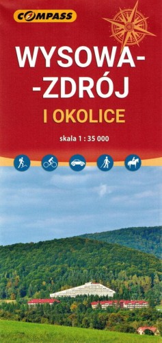 Wysowa-Zdrój i okolice. Mapa turystyczna / Plan miasta wydawnictwa Compass. Okładka