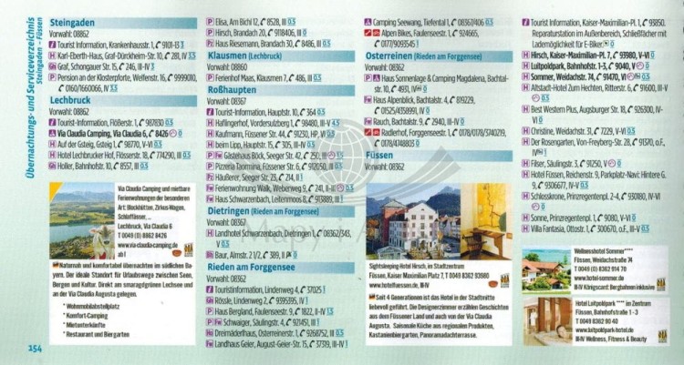 Via Claudia Augusta: od Dunaju przez Alpy po Adriatyk. Wodoodporny atlas rowerowy wydawnictwa Verlag Esterbauer. Informator