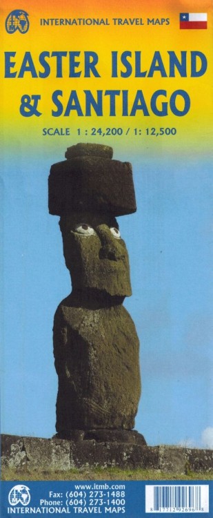 Wyspa Wielkanocna i Santiago. Mapa samochodowo-turystyczna wydawnictwa ITMB. Okładka