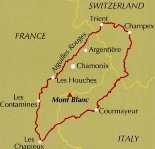 The tour du Mont Blanc. Przewodnik trekkingowy wydawnictwa Cicerone. Zasięg
