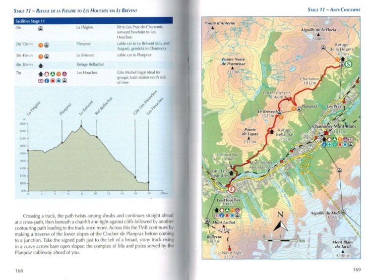 The tour du Mont Blanc. Przewodnik trekkingowy wydawnictwa Cicerone. Przykładowe strony 3