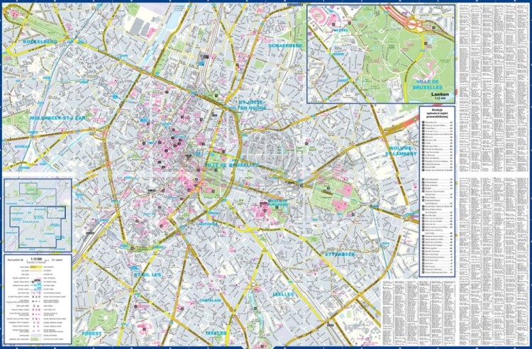 Bruksela. Laminowana mapa / Plan miasta + Miniprzewodnik wydawnictwa ExpressMap. Strona druga