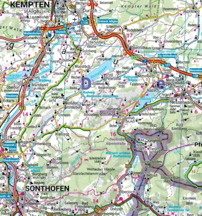 Tyrol 1:150 000. Mapa samochodowo-turystyczna /77/ wydawnictwa Freytag & Berndt. Fragment 1