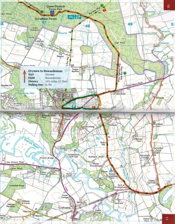 Szkocja: West Highland Way. Atlas turystyczny wydawnictwa Cicerone. Przykładowe strony 1