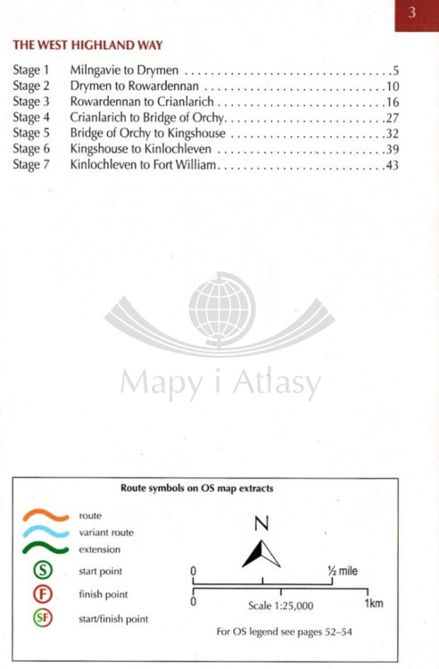 Szkocja: West Highland Way. Atlas turystyczny wydawnictwa Cicerone. Spis treści