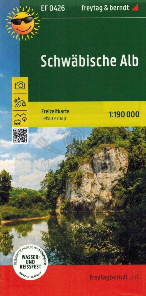 Schwabische Alb / Jura Szwabska. Wodoodporna mapa turystyczna EF 0426. Freytag & Berndt