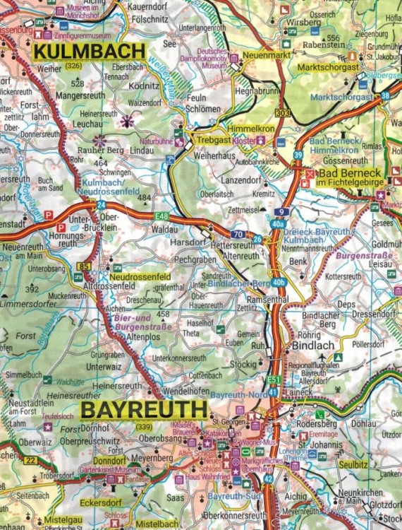 Frankische Schweiz / Szwajcaria Frankońska. Wodoodporna mapa turystyczna EF 0047 wydawnictwa Freytag & Berndt. Fragment 1