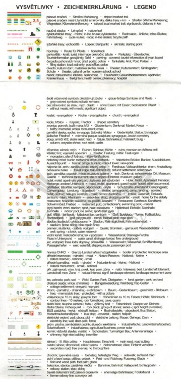 Ceskolipsko 1:25 000. Wodoodporna mapa turystyczna 83 wydawnictwa Geodezie On Line. Legenda