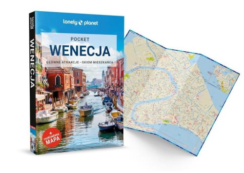 Wenecja. Przewodnik Pocket z planem miasta wydawnictwa Lonely Planet. Okładka + mapa