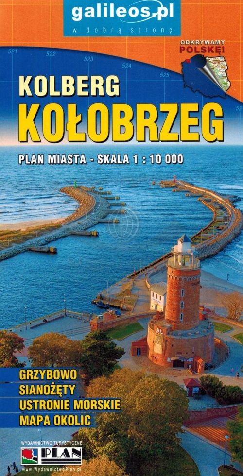 Kołobrzeg. Ustronie Morskie, Grzybowo, Sianożęty 1:10 000. Plan miasta / Mapa turystyczna. Galileos