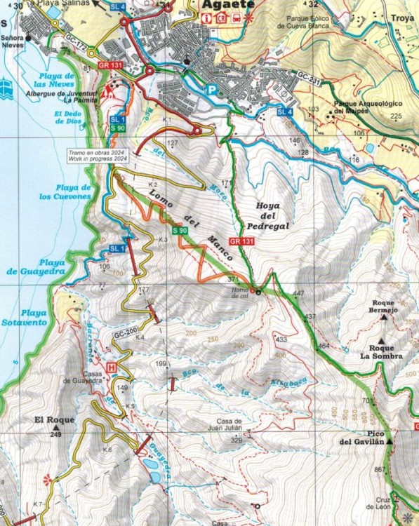 Gran Canaria 1:25 000. Zestaw pięciu map turystycznych wydawnictwa Editorial Alpina. Mapa 1 - fragment 1