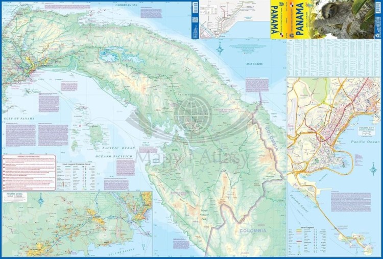 Panama 1:400 000. Wodoodporna mapa samochodowo-turystyczna wydawnictwa ITMB. Strona pierwsza