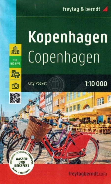 Kopenhaga 1:10 000. Wodoodporna mapa / Plan miasta wydawnictwa Freytag & Berndt. Okładka