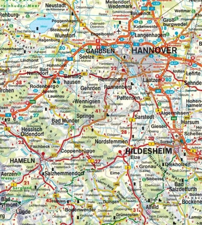 Niemcy Północne 1:500 000. Mapa samochodowa wydawnictwa Freytag & Berndt. Fragment 1