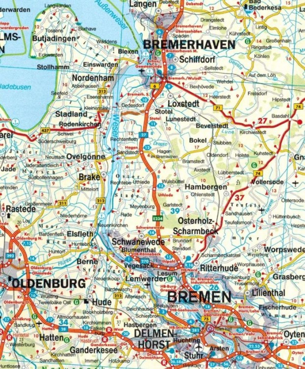 Niemcy Północne 1:500 000. Mapa samochodowa wydawnictwa Freytag & Berndt. Fragment 3
