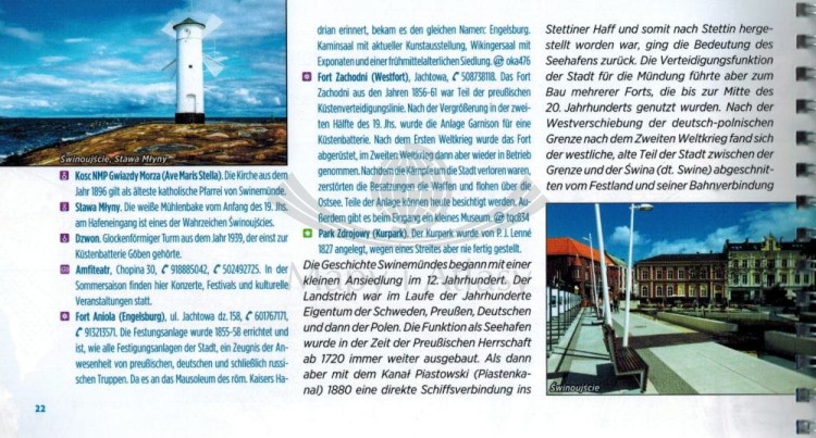 Wybrzeże Bałtyku z Ahlbecku do Gdańska. Atlas rowerowy z przewodnikiem /3/ wydawnictwa Verlag Esterbauer. Przykładowe strony 1
