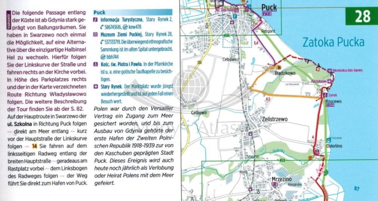 Wybrzeże Bałtyku z Ahlbecku do Gdańska. Atlas rowerowy z przewodnikiem /3/ wydawnictwa Verlag Esterbauer. Przykładowe strony 3