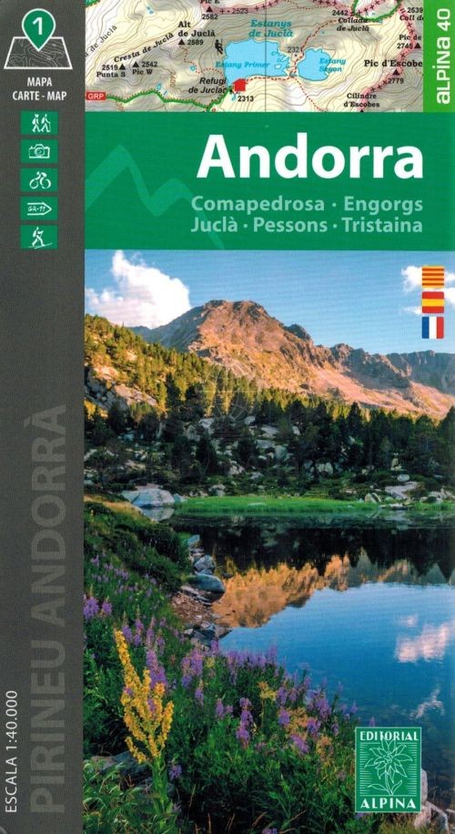 Andorra 1:40 000. Mapa samochodowo-turystyczna. Editorial Alpina