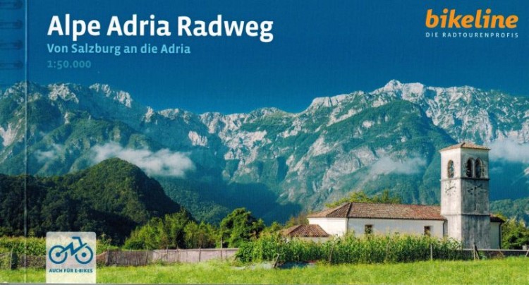Alpe Adria Radweg: od Salzburga do Adriatyku / von Salzburg an die Adria. Atlas rowerowy wydawnictwa Verlag Esterbauer. Okładka