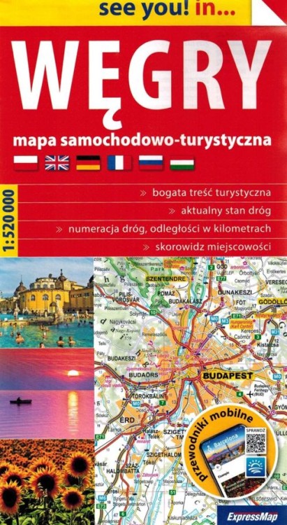 Węgry 1:520 000. Mapa samochodowo-turystyczna wydawnictwa ExpressMap. Okładka