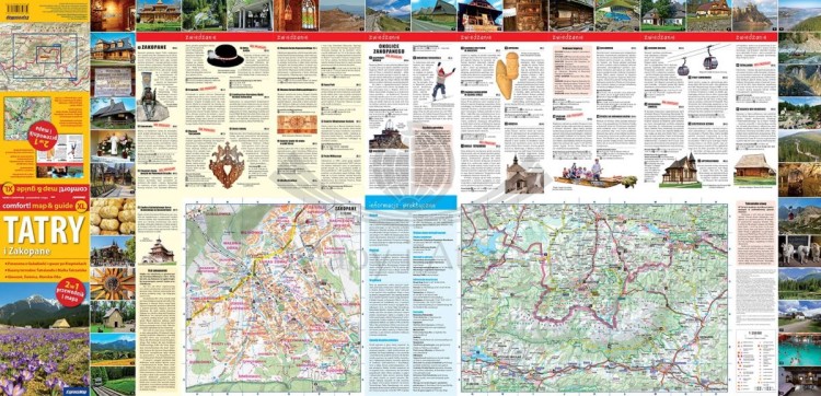 Tatry i Zakopane. Laminowana mapa turystyczna + Miniprzewodnik wydawnictwa ExpressMap. Strona pierwsza