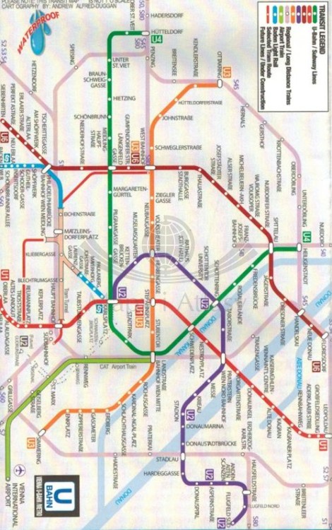 Wiedeń i Wschodnia Austria. Wodoodporna mapa samochodowo-turystyczna wydawnictwa ITMB. Okładka  - tył