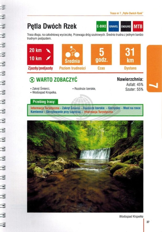 Karkonosze, Góry i Pogórze Izerskie. Przewodnik rowerowy wydawnictwa Libra. Przykładowe strony 1