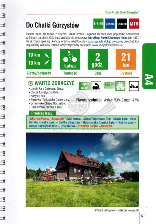 Karkonosze, Góry i Pogórze Izerskie. Przewodnik rowerowy wydawnictwa Libra. Przykładowe strony 3
