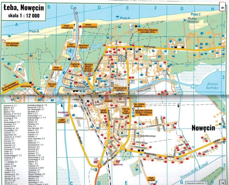 Słowiński Park Narodowy. Ilustrowany przewodnik z mapami wydawnictwa Eko-Kapio. Przykładowe strony 1