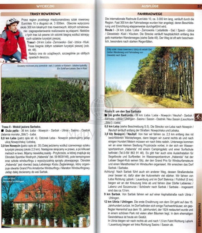 Słowiński Park Narodowy. Ilustrowany przewodnik z mapami wydawnictwa Eko-Kapio. Przykładowe strony 2