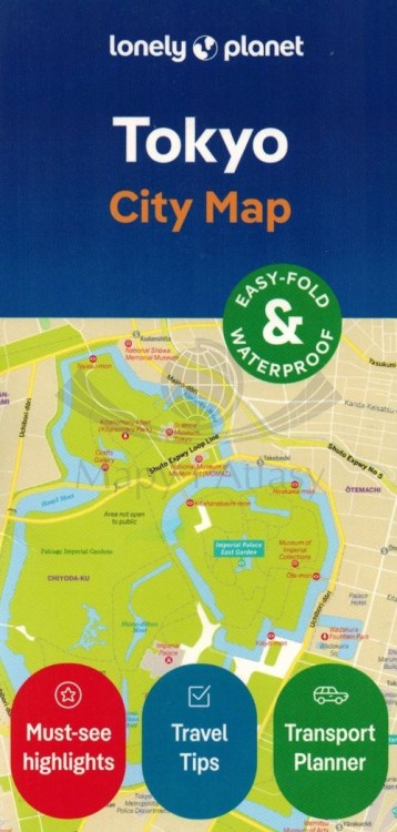 Tokio. Wodoodporna mapa / Plan miasta. City map wydawnictwa Lonely Planet. Okładka