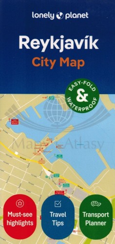 Rejkiawik / Reykjavik. Wodoodporna mapa / Plan miasta. City map wydawnictwa Lonely Planet. Okładka