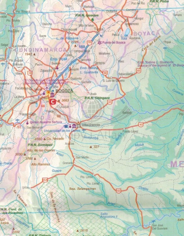 Andy. Mapa samochodowa wydawnictwa ITMB. Fragment 1
