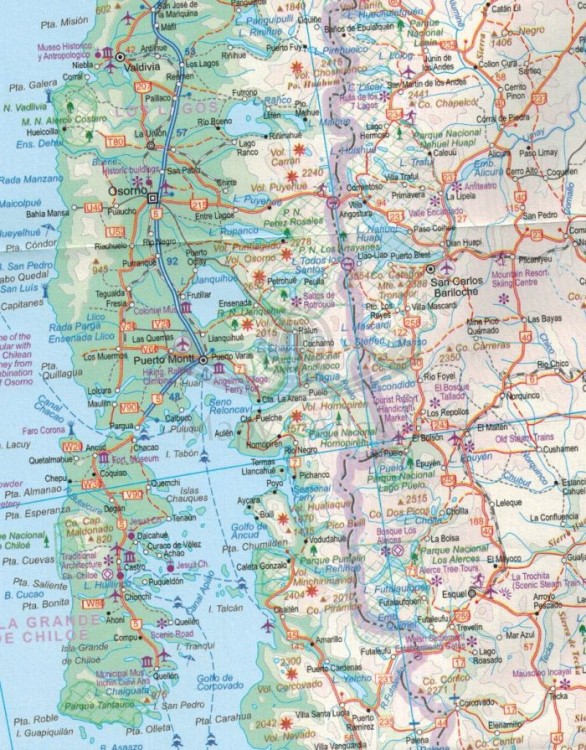 Andy. Mapa samochodowa wydawnictwa ITMB. Fragment 3