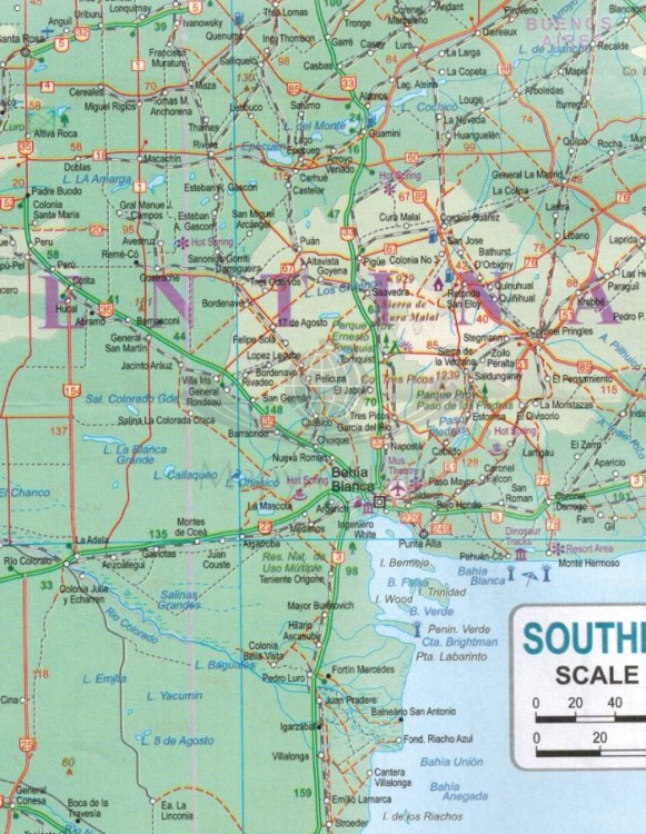 Andy. Mapa samochodowa wydawnictwa ITMB. Fragment 4