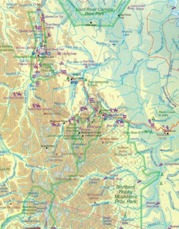 Kolumbia Brytyjska / Vancouver. Wodoodporna mapa samochodowo-turystyczna wydawnictwa ITMB. Fragment 1