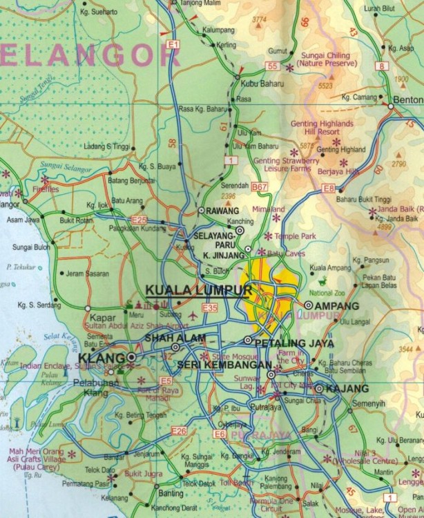 Singapur i Półwysep Malajski. Wodoodporna mapa samochodowo-turystyczna / Plan miasta wydawnictwa ITMB. Fragment 2