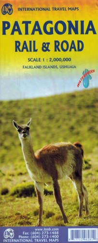 Patagonia. Wodoodporna mapa samochodowo-turystyczna wydawnictwa ITMB.