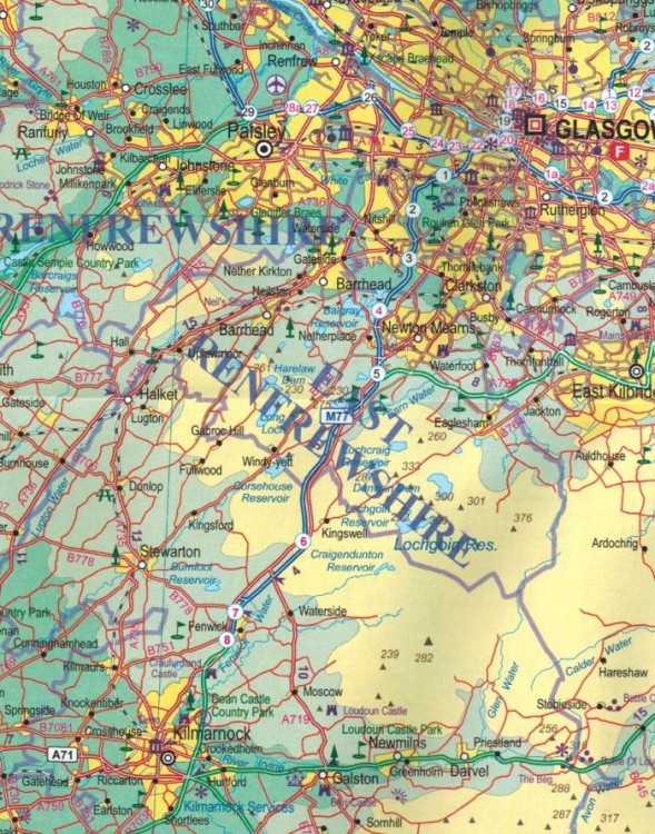 Szkocja zachodnia i wyspy. Mapa samochodowa wydawnictwa  ITMB. Fragment 1