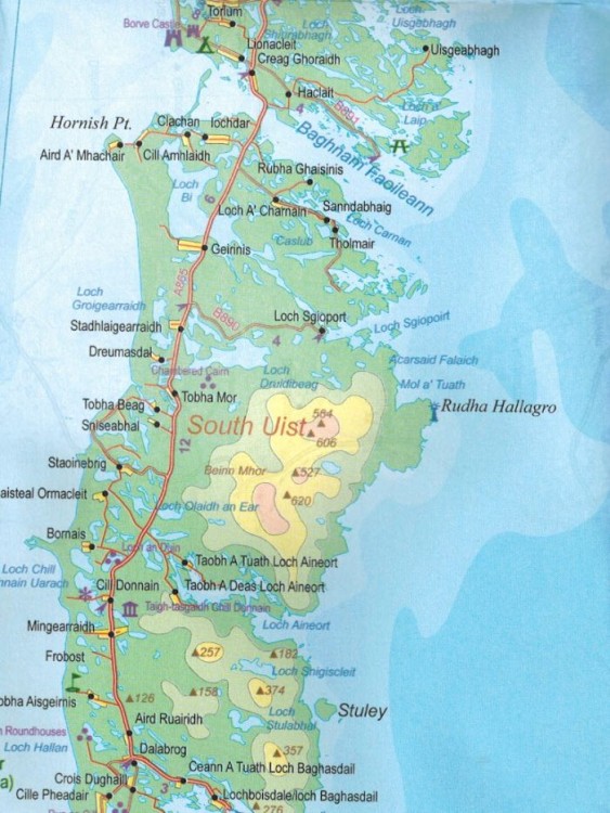 Szkocja zachodnia i wyspy. Mapa samochodowa wydawnictwa  ITMB. Fragment 2