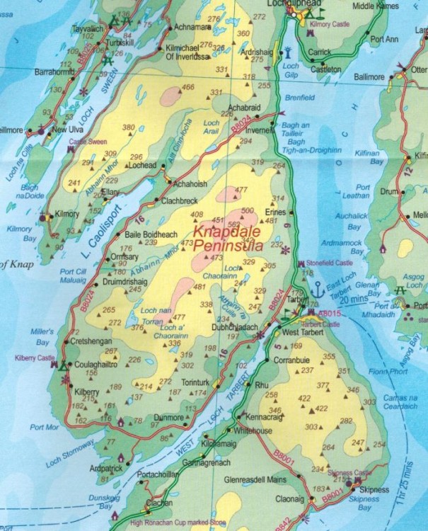 Szkocja zachodnia i wyspy. Mapa samochodowa wydawnictwa  ITMB. Fragment 3