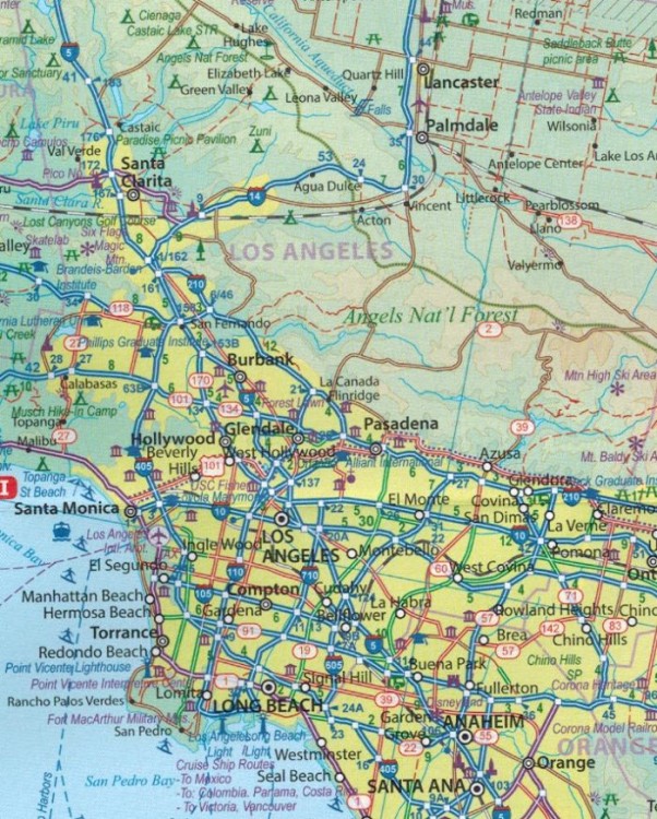 USA: Droga 66 / Route 66. Mapa samochodowo-turystyczna  wydawnictwa ITMB. Fragment 3